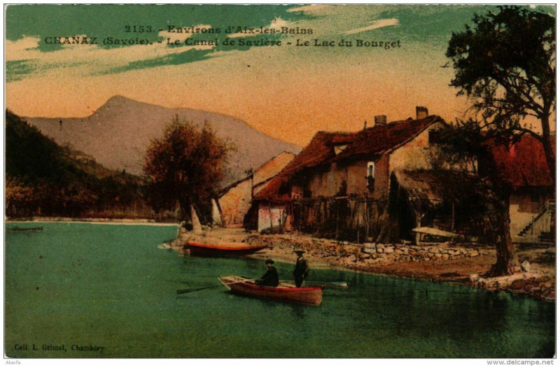 Carte postale ancienne Env. d'Aix-les-Bains Chanaz Le Canal de Saviere à Chanaz