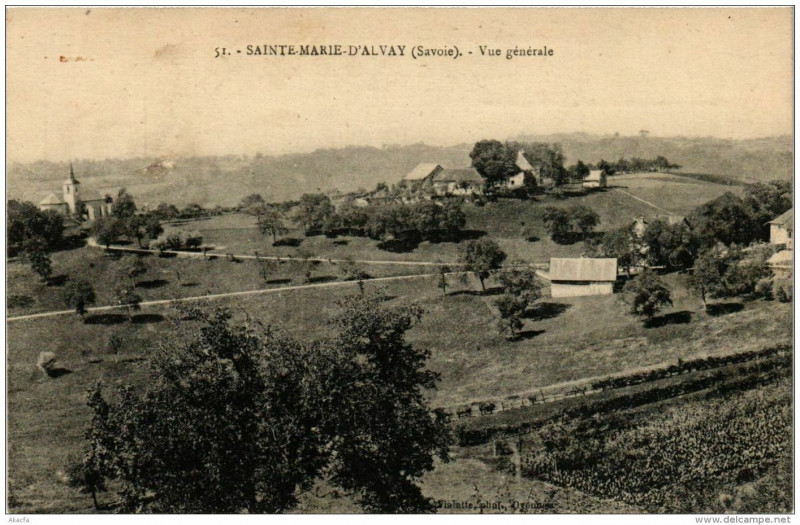 Carte postale ancienne Sainte-Marie-d'Alvay Vue Generale