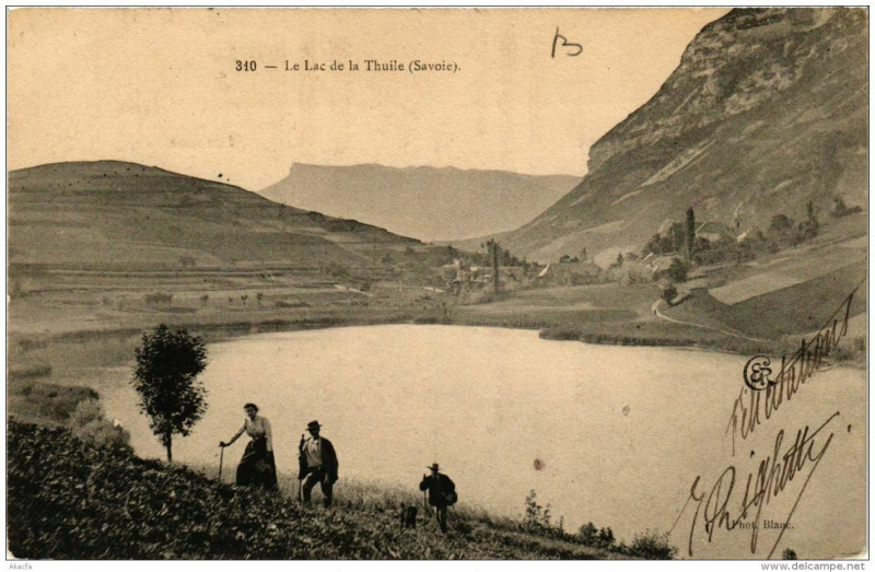 Carte postale ancienne Le Lac de La Thuile à La Thuile