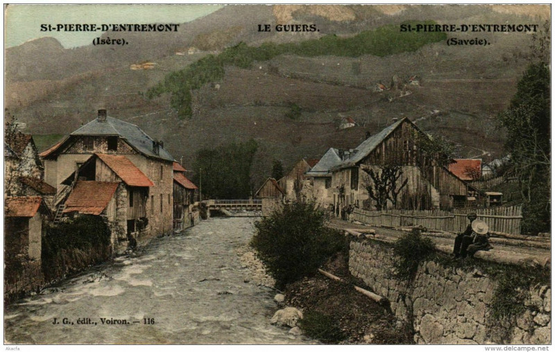 Carte postale ancienne Saint-Pierre d'Entremont Le Guiers à Saint-Pierre-d'Entremont