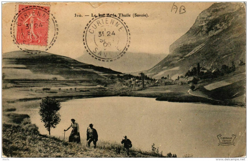 Carte postale ancienne Le Lac de La Thuile à La Thuile