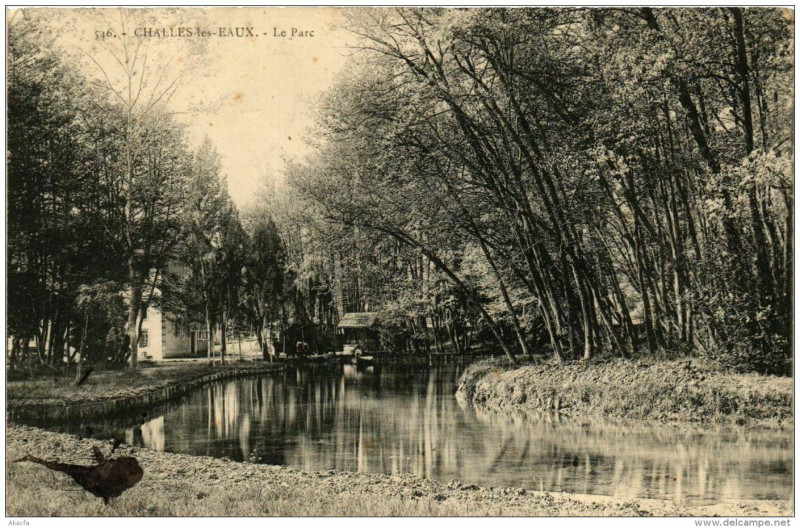 Carte postale ancienne Challes-les-Eaux Le Parc à Challes-les-Eaux