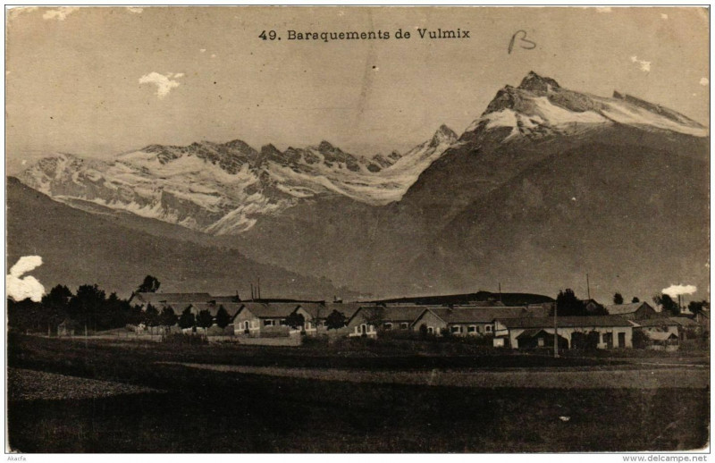 Carte postale ancienne Baraquements de Vulmix