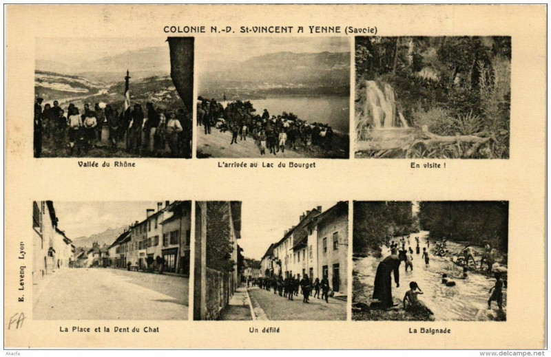 Carte postale ancienne Colonie N D. Saint-Vincent a Yenne à Yenne