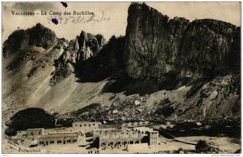 Carte postale ancienne VALLOIREs Le Camp des Rochilles à Valloire