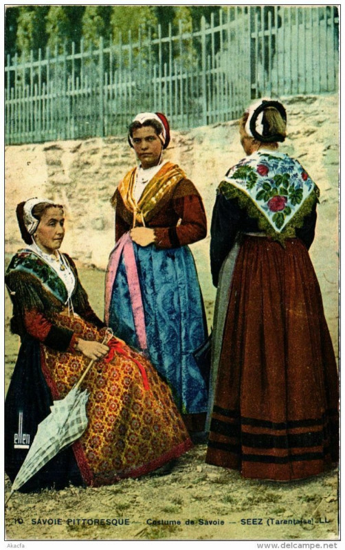 Carte postale ancienne Costume de Savoie Seez à Séez