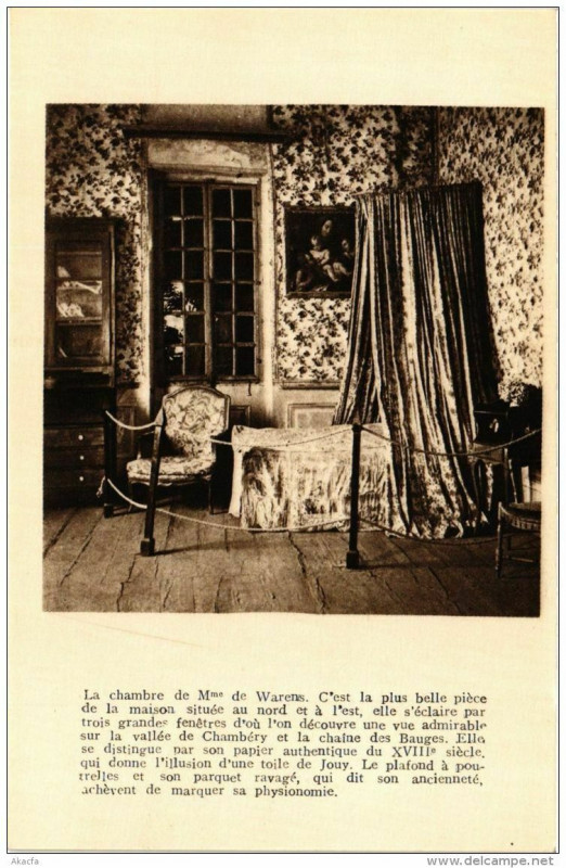 Carte postale ancienne La chambre de Mme de Warens à La Chambre