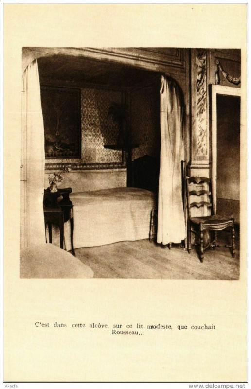 Carte postale ancienne C'est dans cette alcove sur ce lit modeste