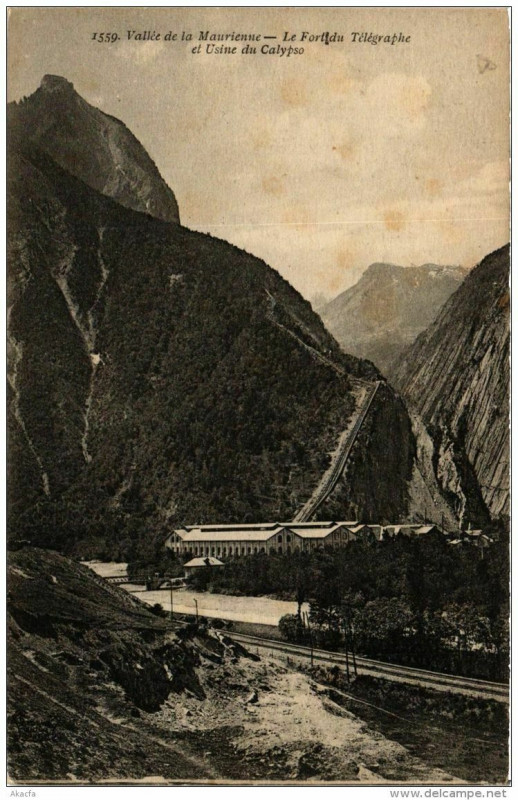 Carte postale ancienne Vallée de la Maurienne Le Fort du Telegraphe