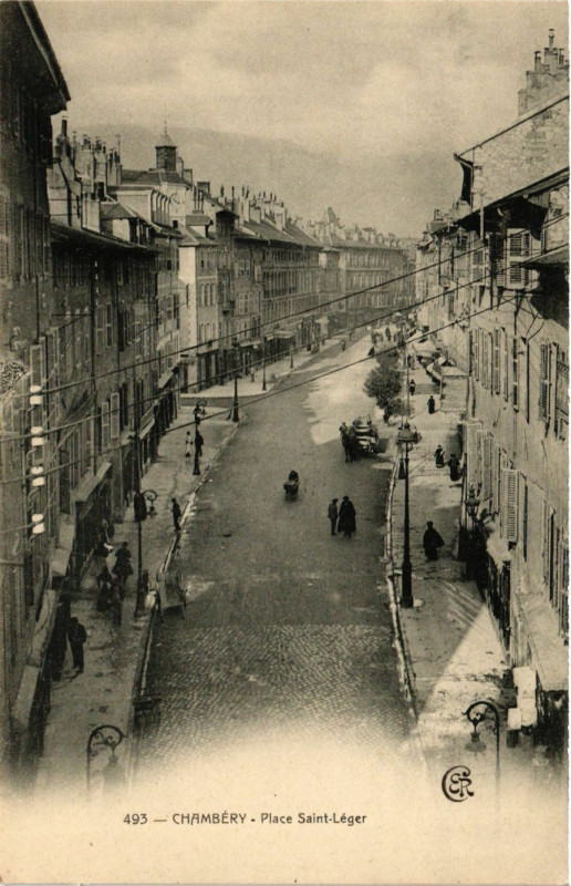 Carte postale ancienne Chambery - Place Saint-Léger à Chambéry