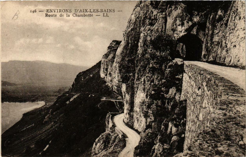Carte postale ancienne Env. d'Aix-les-Bains Route de la Chambotte à Aix-les-Bains