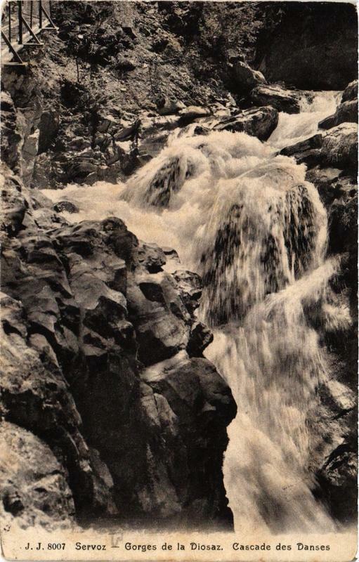 Carte postale ancienne Servoz Gorges de la Diosaz Cascade des Danses