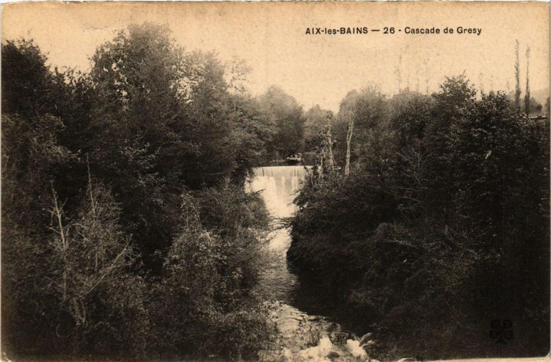 Carte postale ancienne Aix-les-Bains Cascade de Gresy à Aix-les-Bains