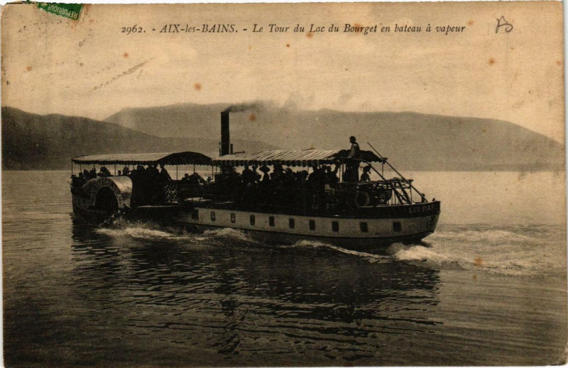 Carte postale ancienne Aix-les-Bains Le Tour du Lac du Bourget à Aix-les-Bains