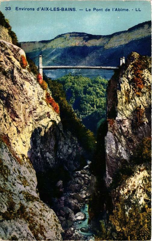Carte postale ancienne Env. d'Aix-les-Bains Le Pont de l'Abime à Aix-les-Bains