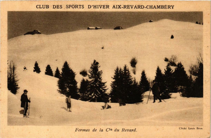Carte postale ancienne Club des sport d'hiver Aix-Revard-Chambery à Chambéry
