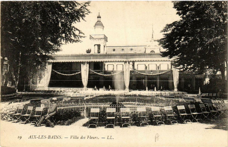 Carte postale ancienne Aix-les-Bains Villa des Fleurs à Aix-les-Bains