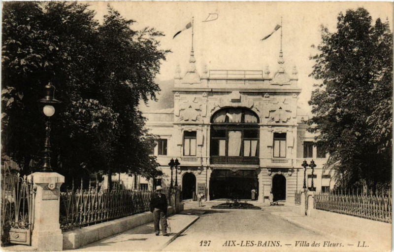 Carte postale ancienne Aix-les-Bains Villa des Fleurs à Aix-les-Bains