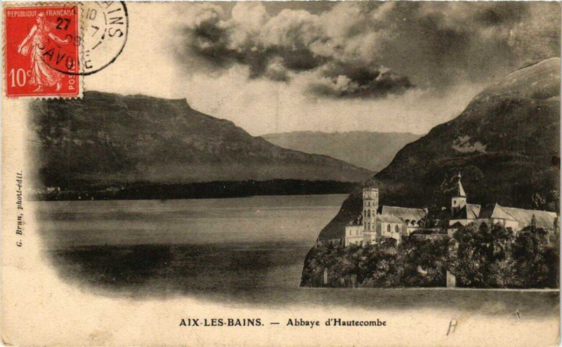 Carte postale ancienne Aix-les-Bains Abbaye d'Hautecombe à Aix-les-Bains