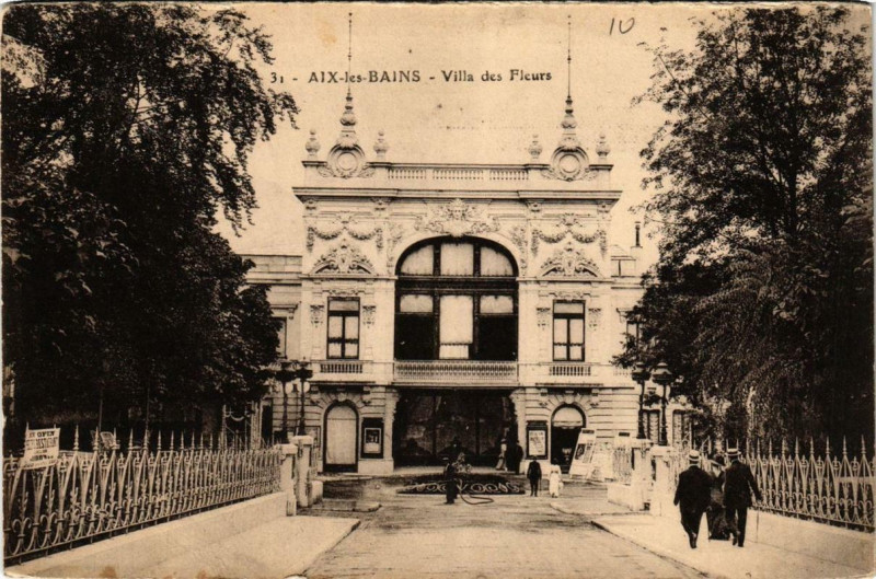 Carte postale ancienne Aix-les-Bains Villa des Fleurs à Aix-les-Bains