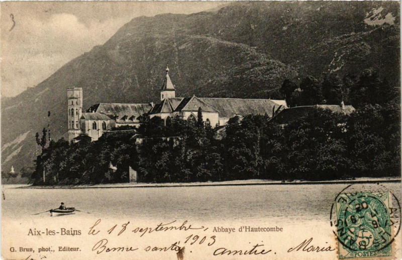 Carte postale ancienne Aix-les-Bains Abbaye d'Hautecombe à Aix-les-Bains