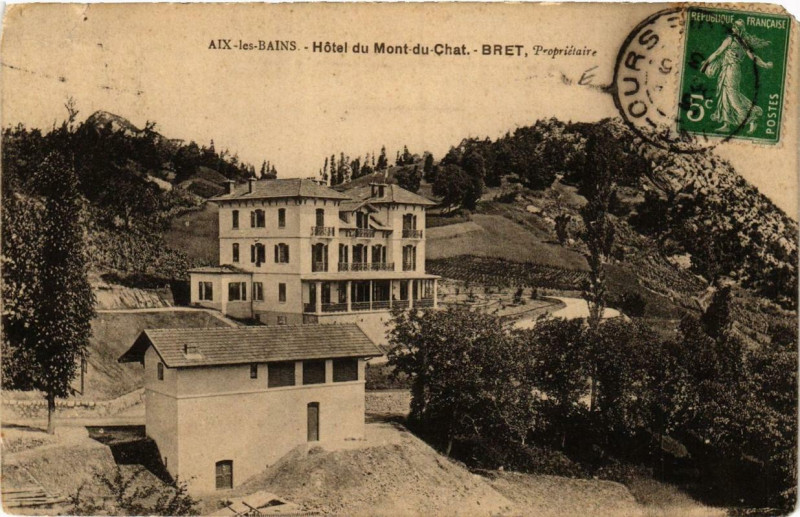 Carte postale ancienne Aix-les-Bains Hotel du Mont du Chat Bret à Aix-les-Bains