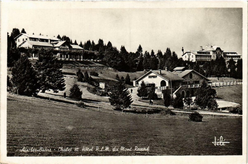 Carte postale ancienne Aix-les-Bains Chalet et Hotel à Aix-les-Bains