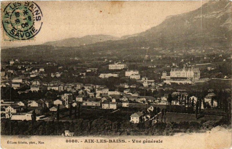 Carte postale ancienne Aix-les-Bains Vue générale à Aix-les-Bains