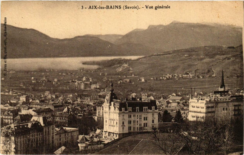 Carte postale ancienne Aix-les-Bains Vue générale à Aix-les-Bains