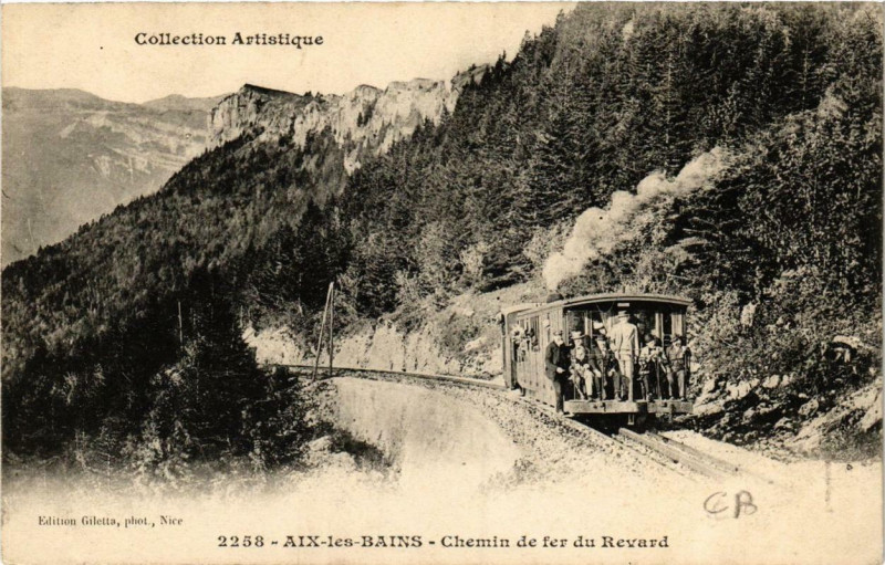 Carte postale ancienne Aix-les-Bains Chemin de Fer du Revard à Aix-les-Bains
