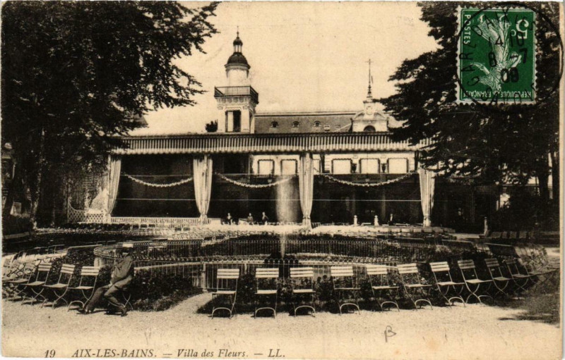 Carte postale ancienne Aix-les-Bains Villa des Fleurs à Aix-les-Bains