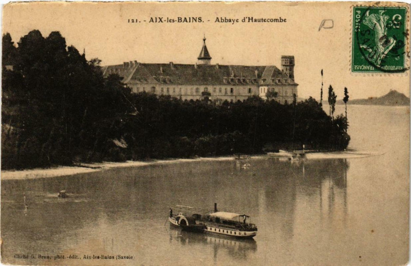 Carte postale ancienne Aix-les-Bains Abbaye d'Hautecombe à Aix-les-Bains