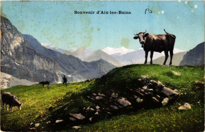 Carte postale ancienne Souvenir d'Aix-les-Bains à Aix-les-Bains