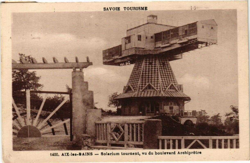 Carte postale ancienne Aix-les-Bains Solarium tournant à Aix-les-Bains