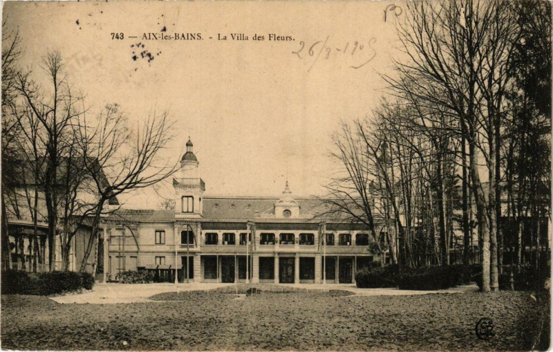 Carte postale ancienne Aix-les-Bains La Villa des Fleurs à Aix-les-Bains