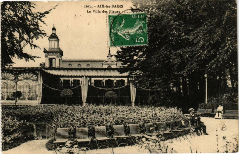 Carte postale ancienne Aix-les-Bains La Villa des Fleurs à Aix-les-Bains