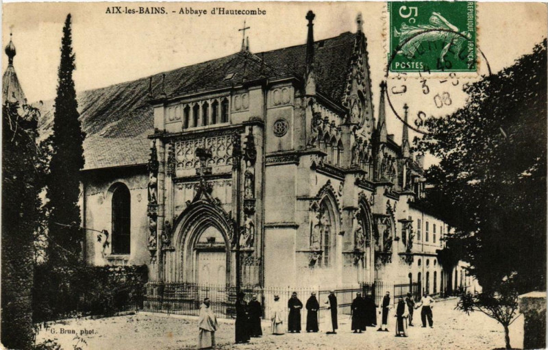 Carte postale ancienne Aix-les-Bains Abbaye d'Hautecombe à Aix-les-Bains