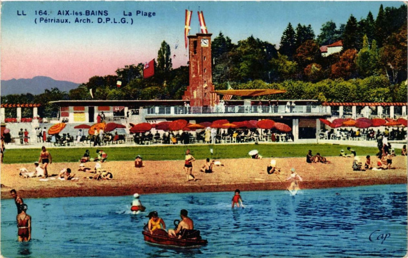 Carte postale ancienne Aix-les-Bains La Plage à Aix-les-Bains