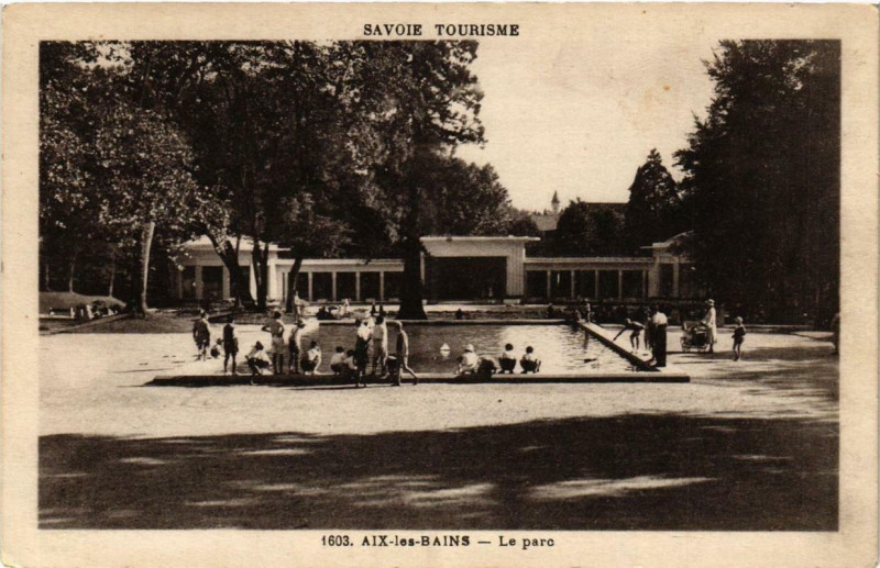 Carte postale ancienne Aix-les-Bains Le Parc à Aix-les-Bains