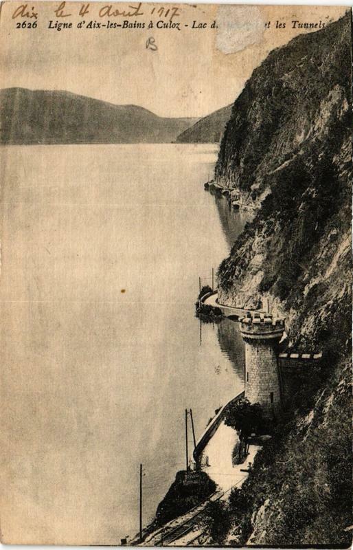 Carte postale ancienne Ligne d'Aix-les-Bains a Culoz à Aix-les-Bains