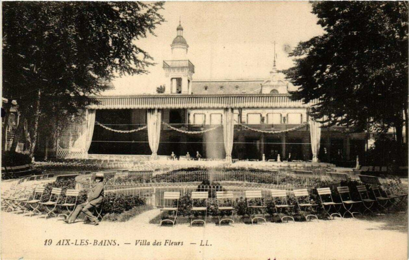 Carte postale ancienne Aix-les-Bains Villa des Fleurs à Aix-les-Bains