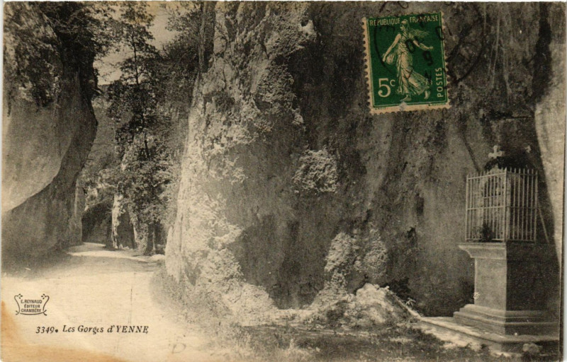 Carte postale ancienne Les Gorges d'Yenne à Yenne