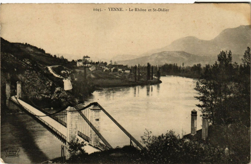 Carte postale ancienne LYenne - Le Rhone et Saint-Didier à Yenne