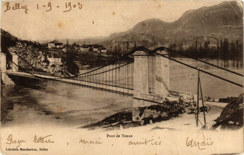 Carte postale ancienne Pont de Yenne à Yenne