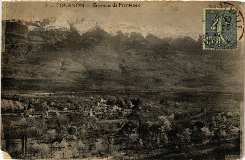Carte postale ancienne Tournon - Env. de Frontenex à Tournon