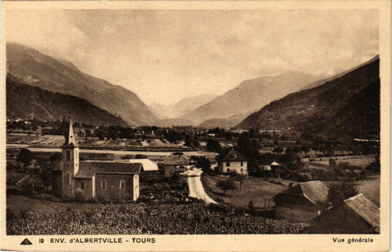 Carte postale ancienne Env. d'Albertville - Tours à Albertville