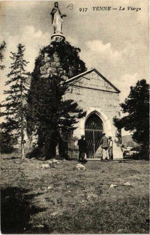 Carte postale ancienne Yenne - La Vierge à Yenne
