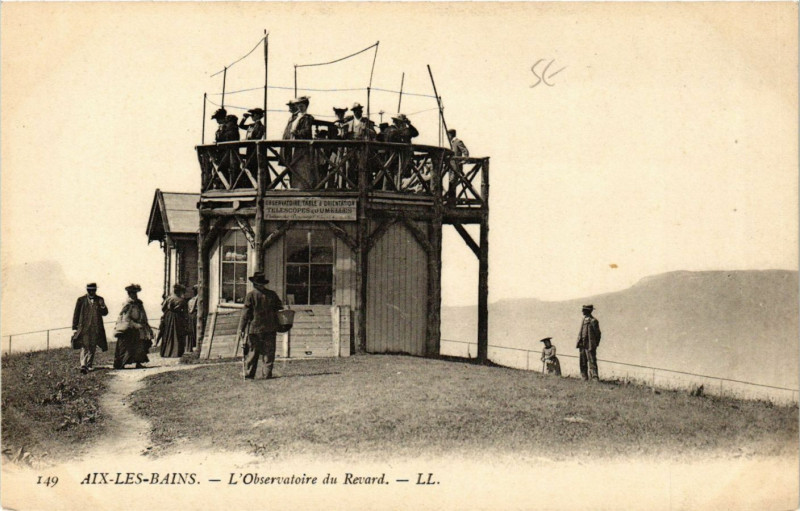 Carte postale ancienne Aix-les-Bains - L'Observatoire du Revard à Aix-les-Bains