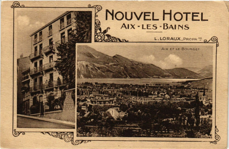 Carte postale ancienne Nouvel Hotel - Aix-les-Bains à Aix-les-Bains