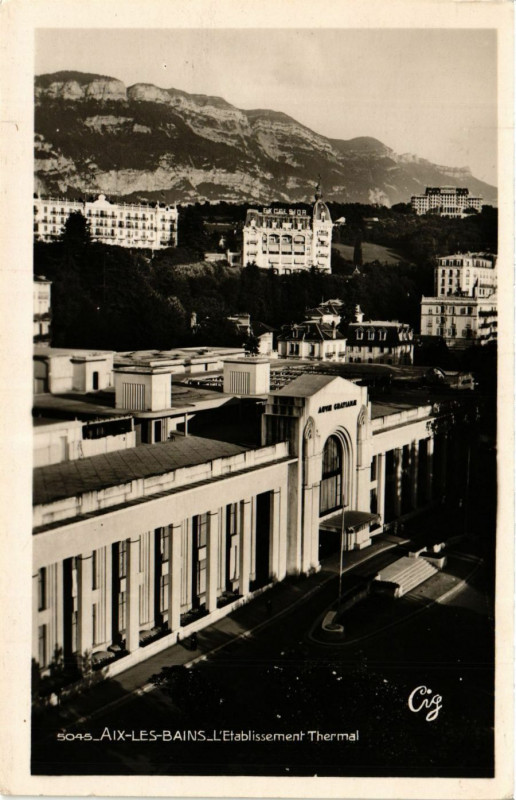 Carte postale ancienne Aix-les-Bains - L'Etabl. Thermal à Aix-les-Bains